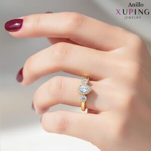 Elegant Gold and Silver Teardrop Ring